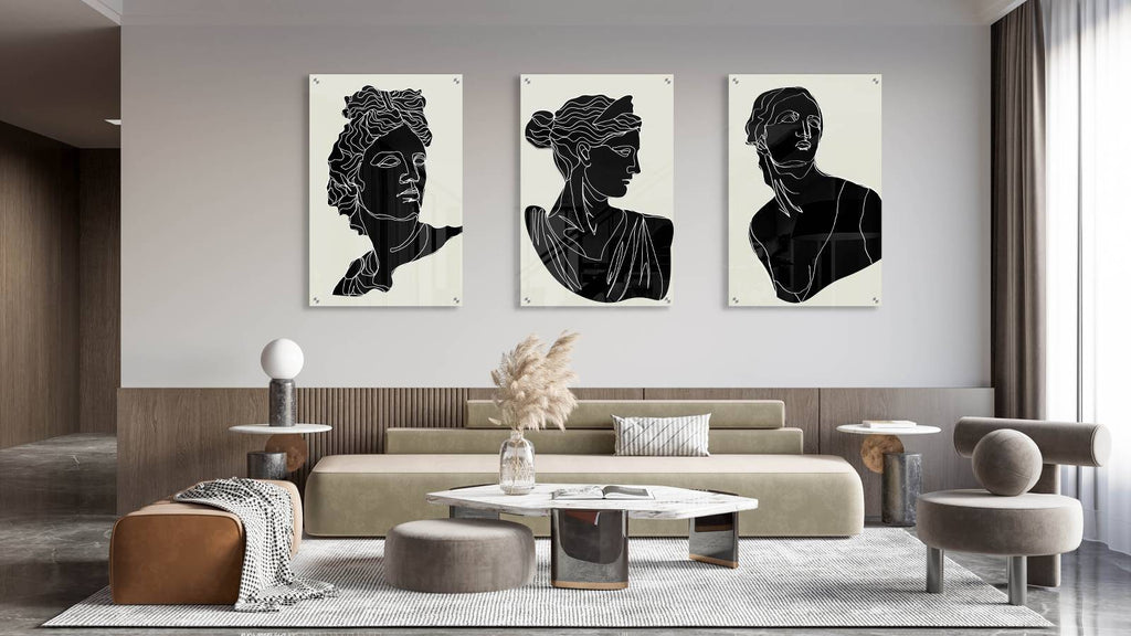 Aesthetic Art Set of 3 Prints Modern Wall Art Modern Artwork Image 2