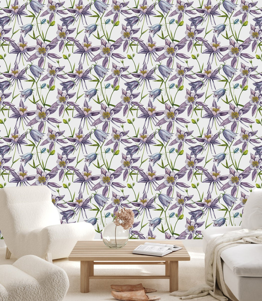 Purple Exotic Flowers Wallpaper uniQstiQ Floral