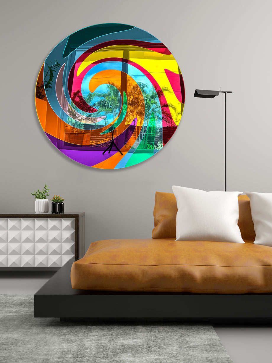 Mirrored Acrylic Circle Round Wall Decor Set of 8 Contemporary Art buy at  the best price with delivery – uniqstiq
