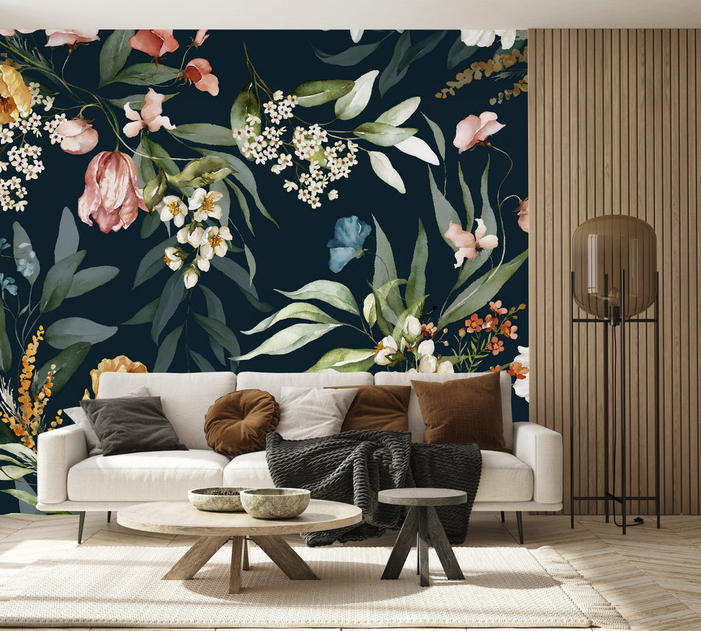 Dark Floral Wallpaper uniQstiQ Murals