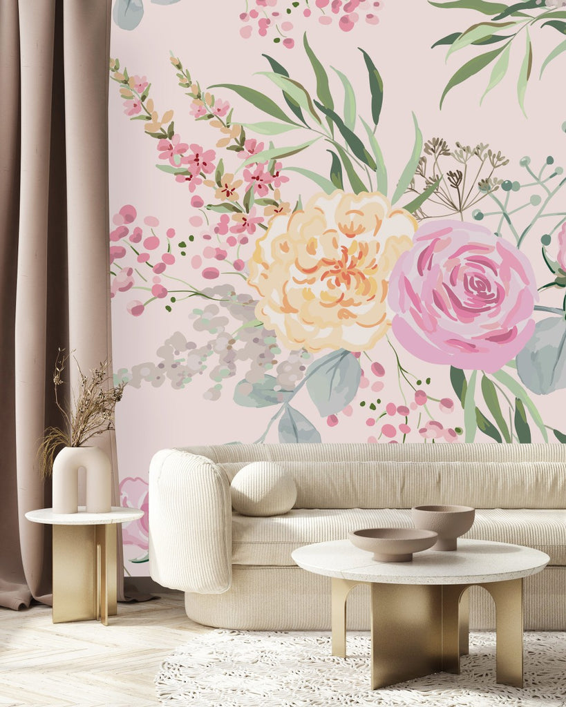 Gentle Floral Wallpaper uniQstiQ Murals