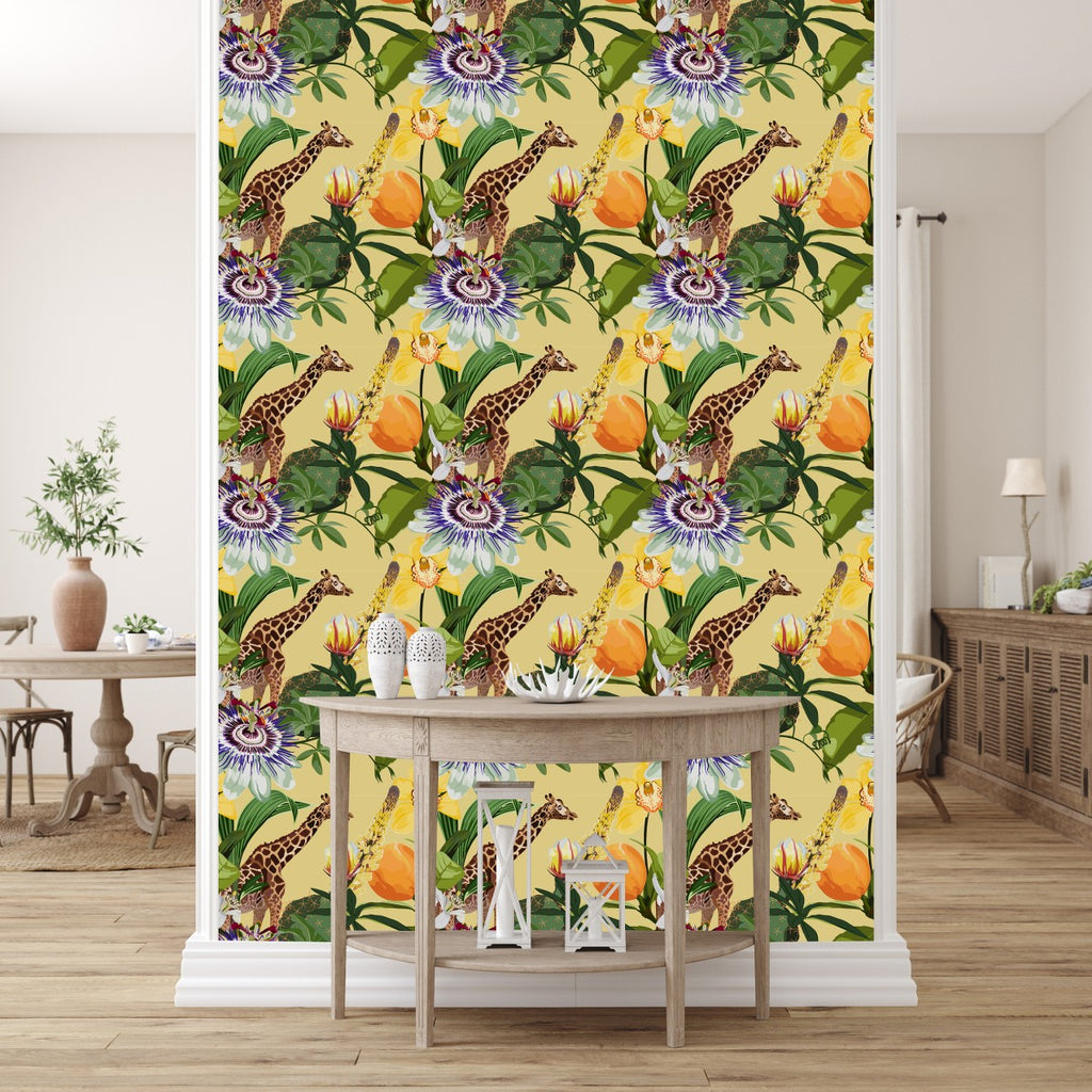 Yellow Exotic Wallpaper  uniQstiQ Tropical