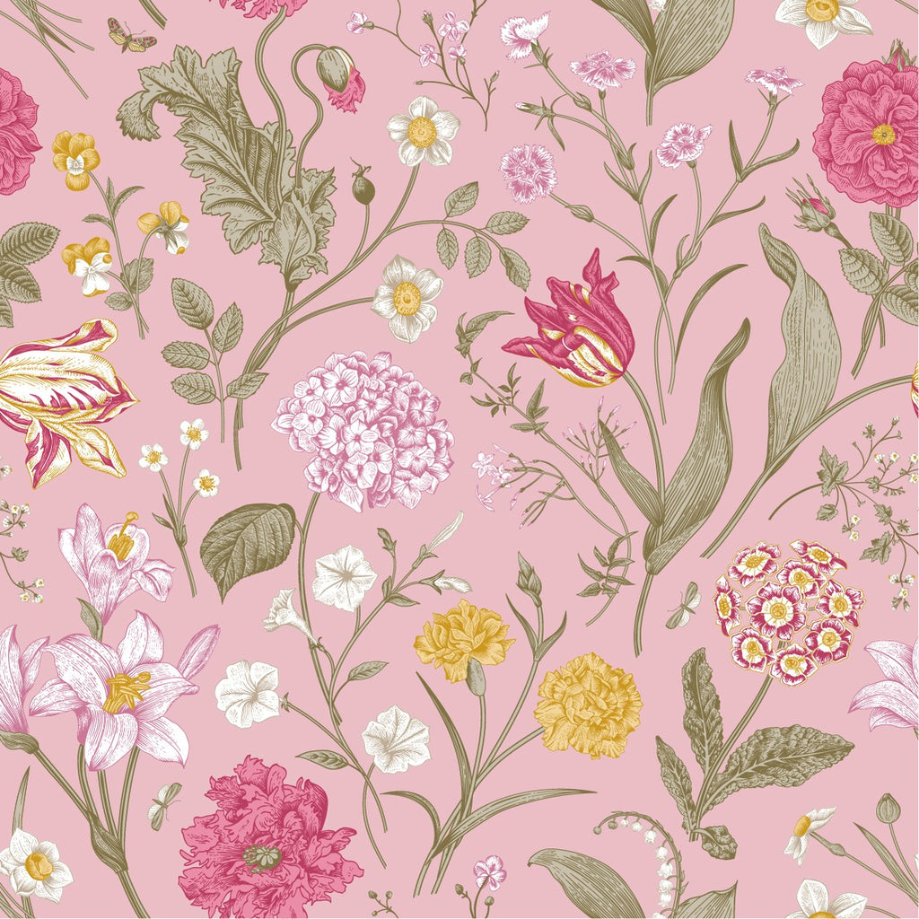 Pink Floral Wallpaper uniQstiQ Floral