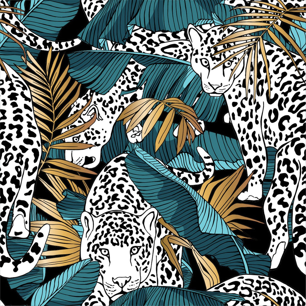 Leopard between Leaves Wallpaper uniQstiQ Tropical