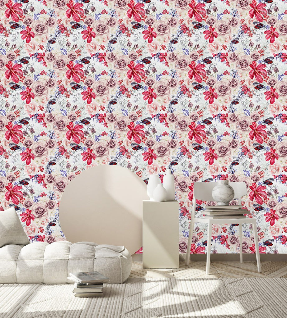 Flowers and Berries Wallpaper  uniQstiQ Floral