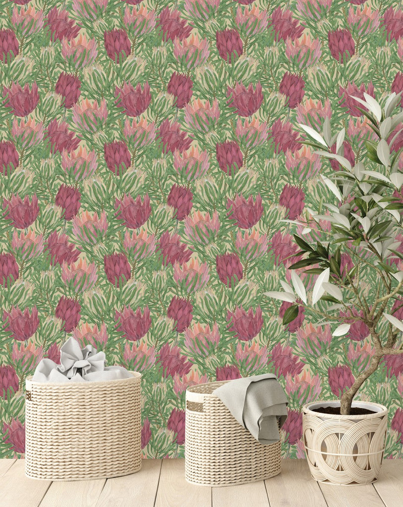 Pink Protea Wallpaper uniQstiQ Floral