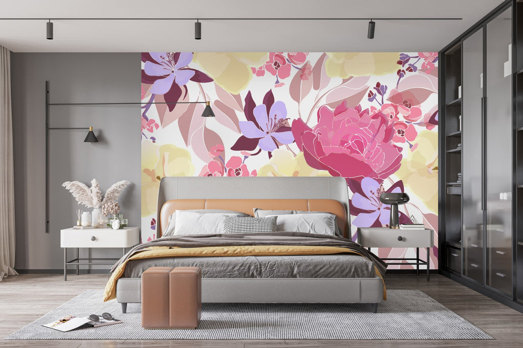 Colorful Flowers Wallpaper uniQstiQ Long Murals