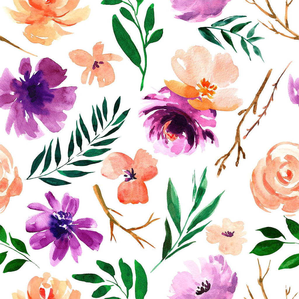 Violet Flowers Wallpaper  uniQstiQ Murals