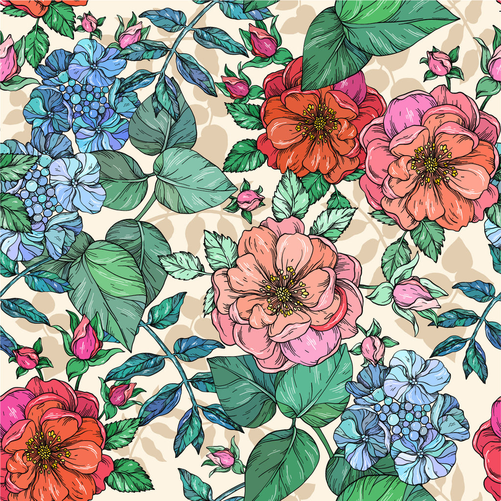 Multicolored Flowers Wallpaper uniQstiQ Floral