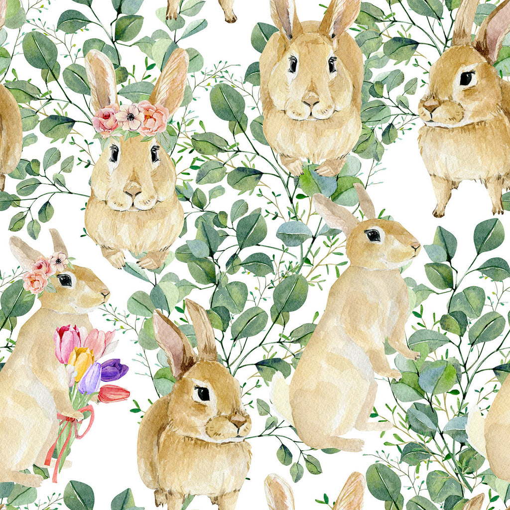 Hares  Pattern Wallpaper uniQstiQ Kids