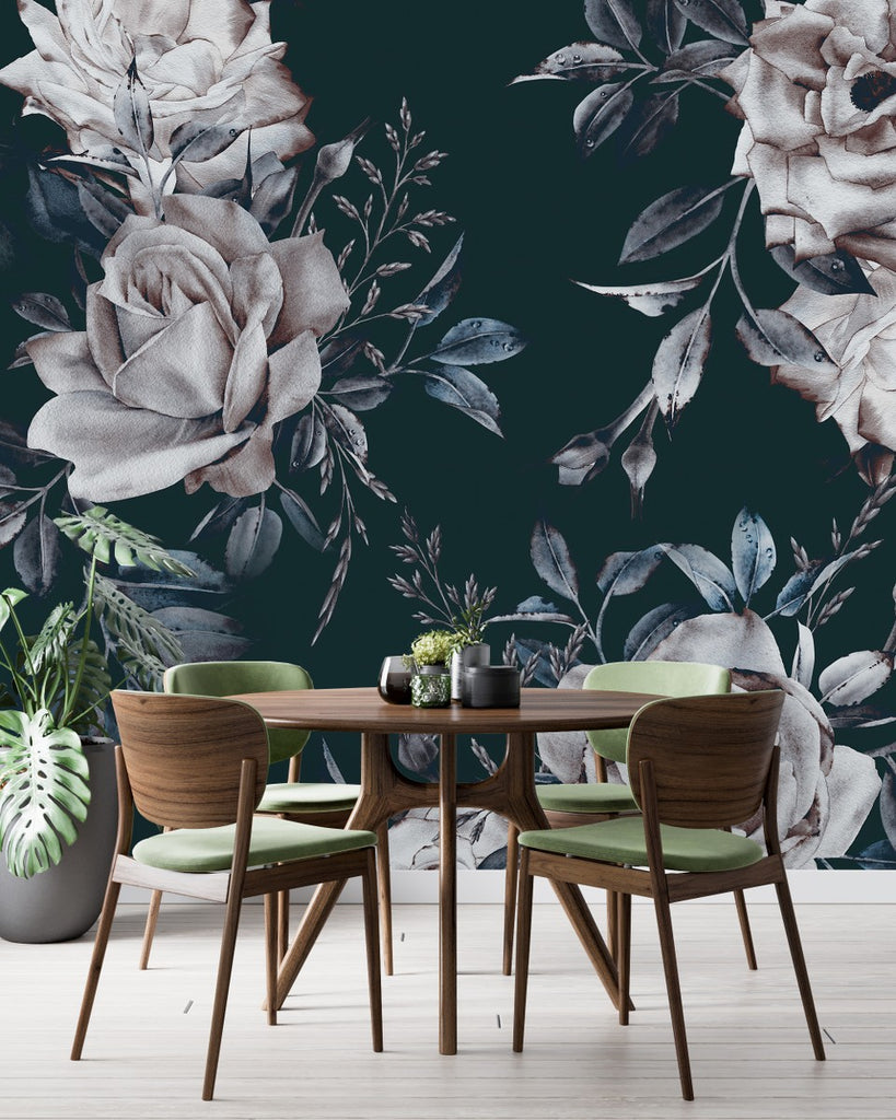 Grey Roses Wallpaper uniQstiQ Murals