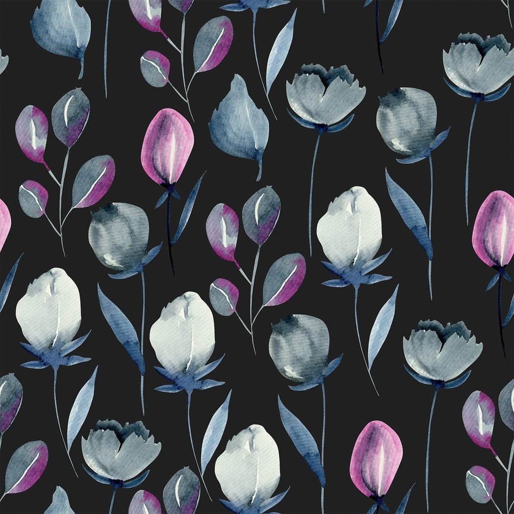 Watercolor Dark Floral Wallpaper  uniQstiQ Floral