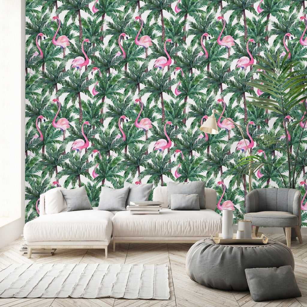 Flamingo Pattern Wallpaper  uniQstiQ Tropical