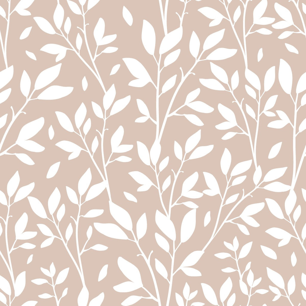 Beige Leaves Wallpaper  uniQstiQ Botanical