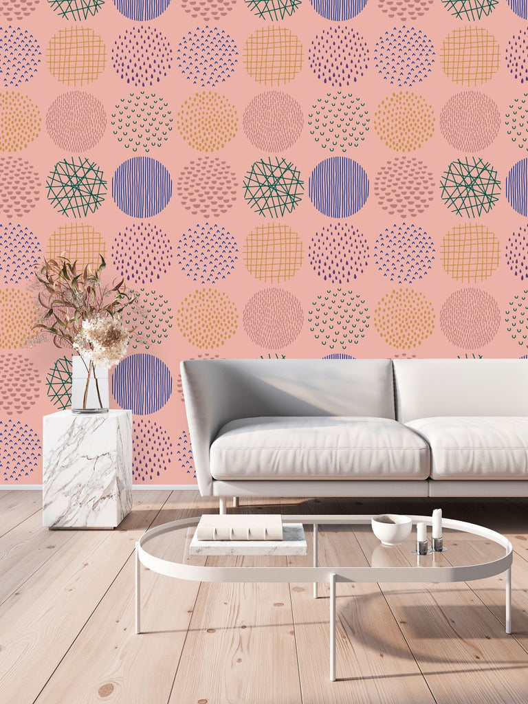 Pink Circles Wallpaper uniQstiQ Geometric