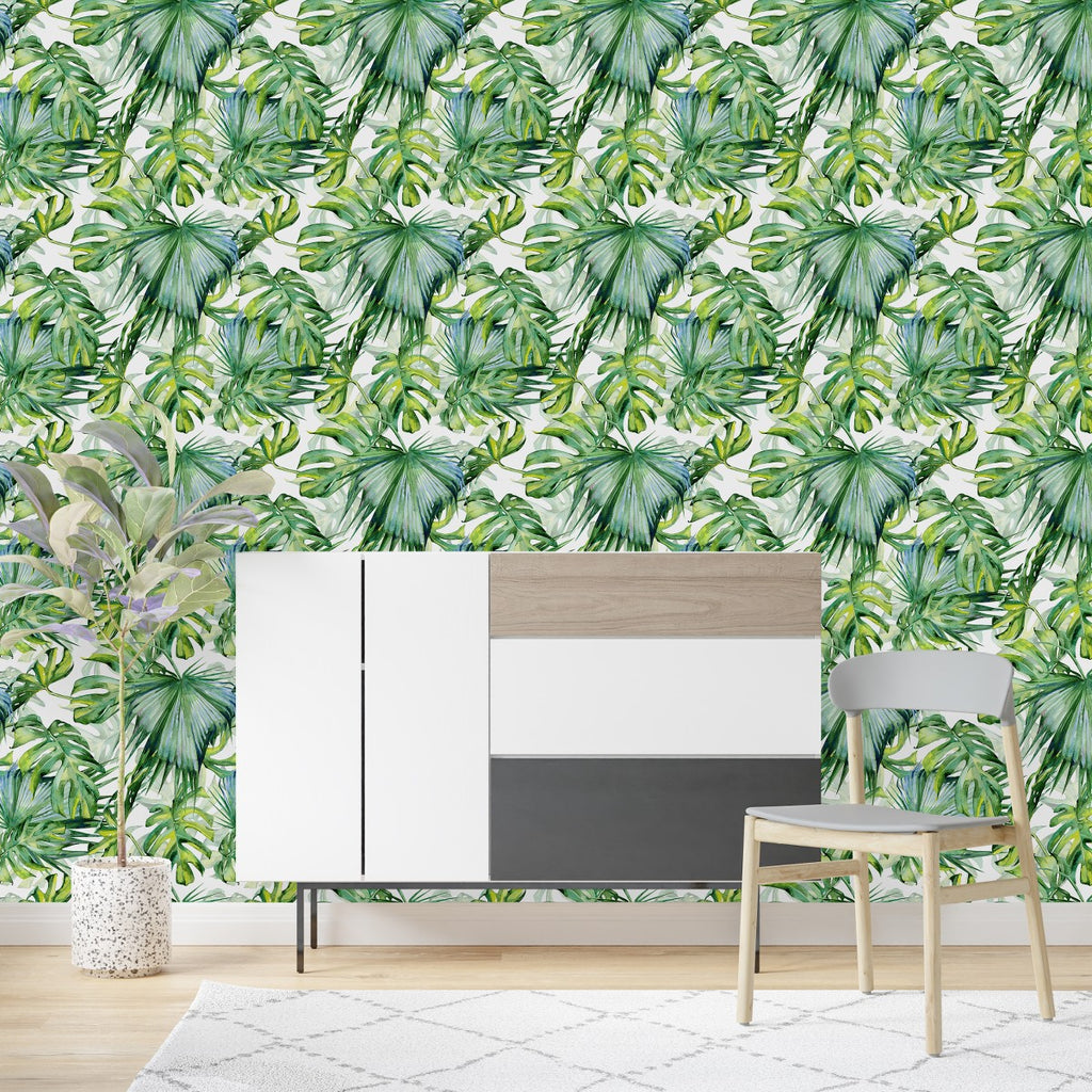 Monstera Leaves Wallpaper  uniQstiQ Tropical