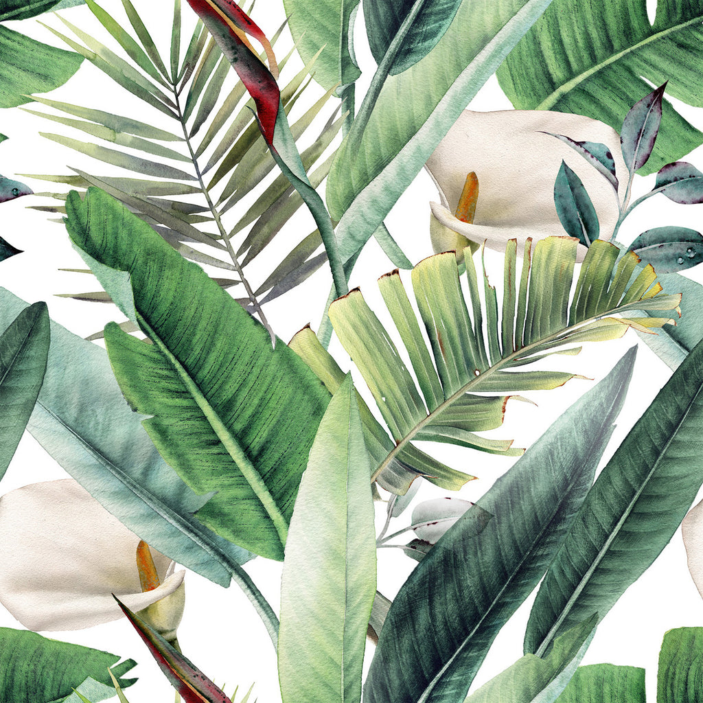 Green Palm Leaves Wallpaper  uniQstiQ Tropical