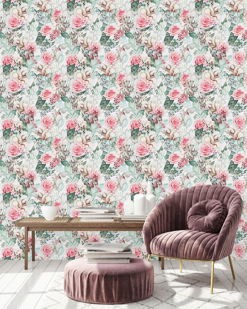 Pink Roses Wallpaper uniQstiQ Floral