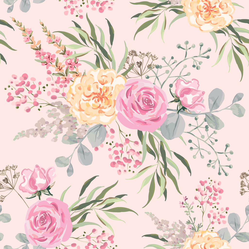 Gentle Floral Wallpaper uniQstiQ Murals