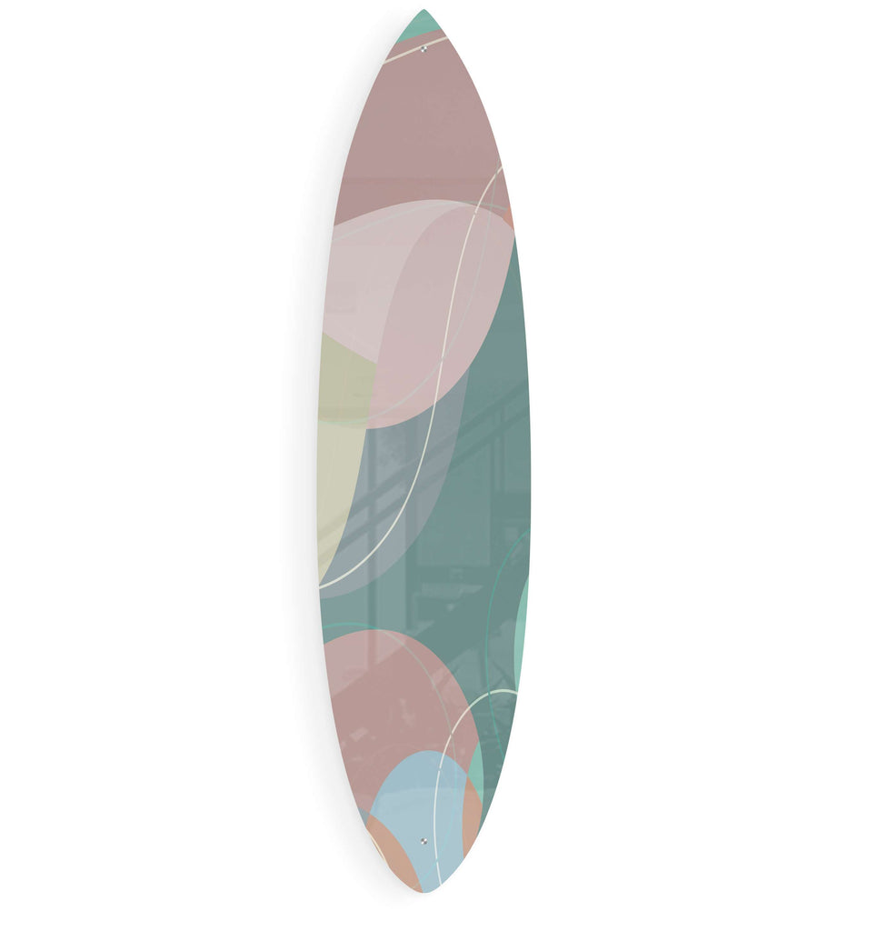 Color Palette Acrylic Surfboard Wall Art