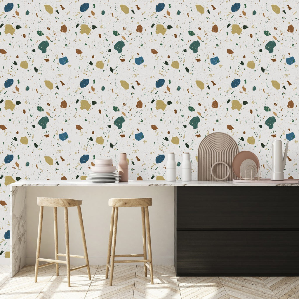 Multicolored Dots Design Wallpaper