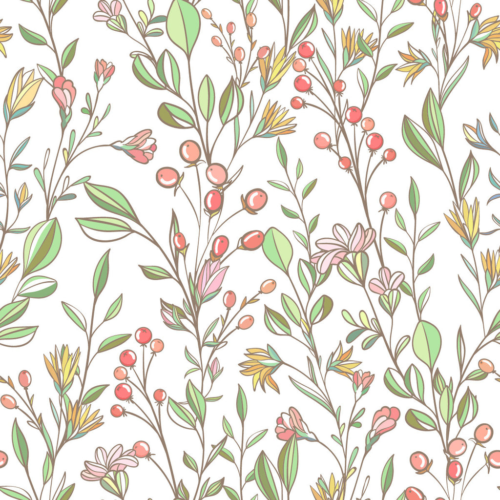 Berries Pattern Wallpaper uniQstiQ Botanical