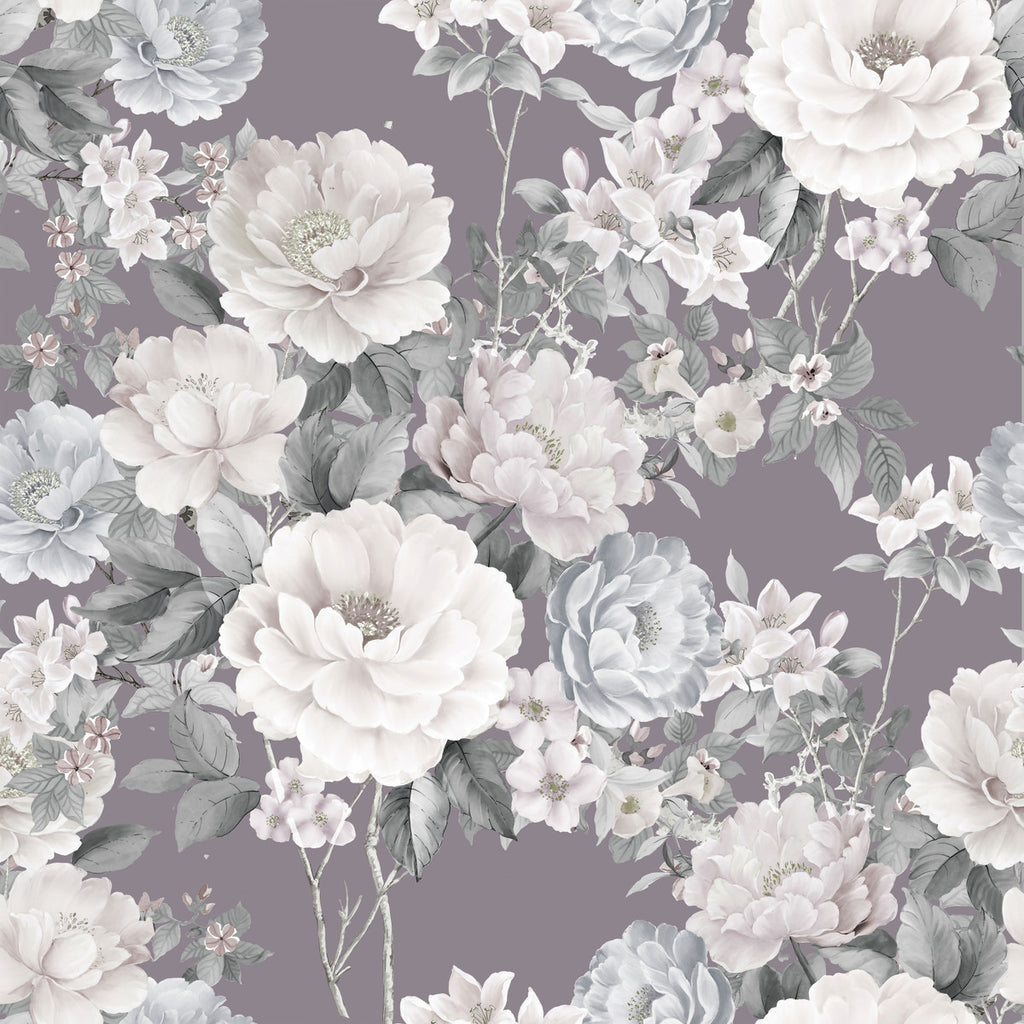 Pastel Shades of Floral Wallpaper  uniQstiQ Murals