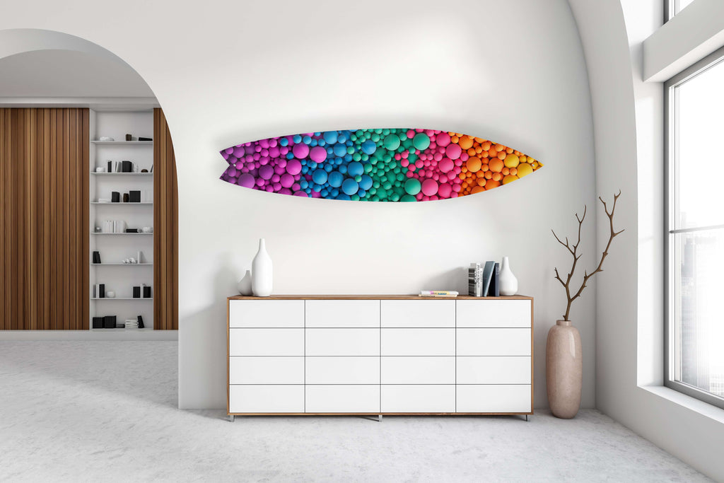 Bubble Balls Acrylic Surfboard Wall Art