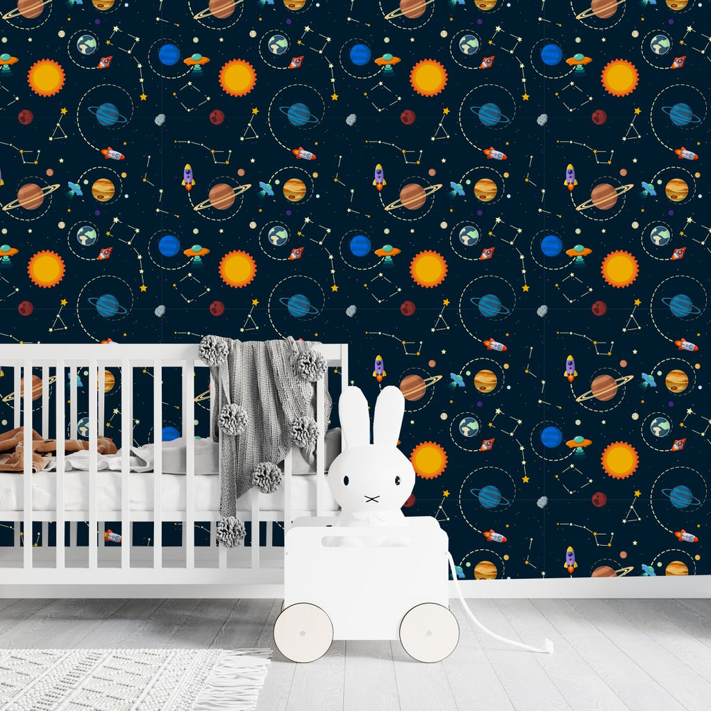 Dark Space Pattern Wallpaper  uniQstiQ Kids