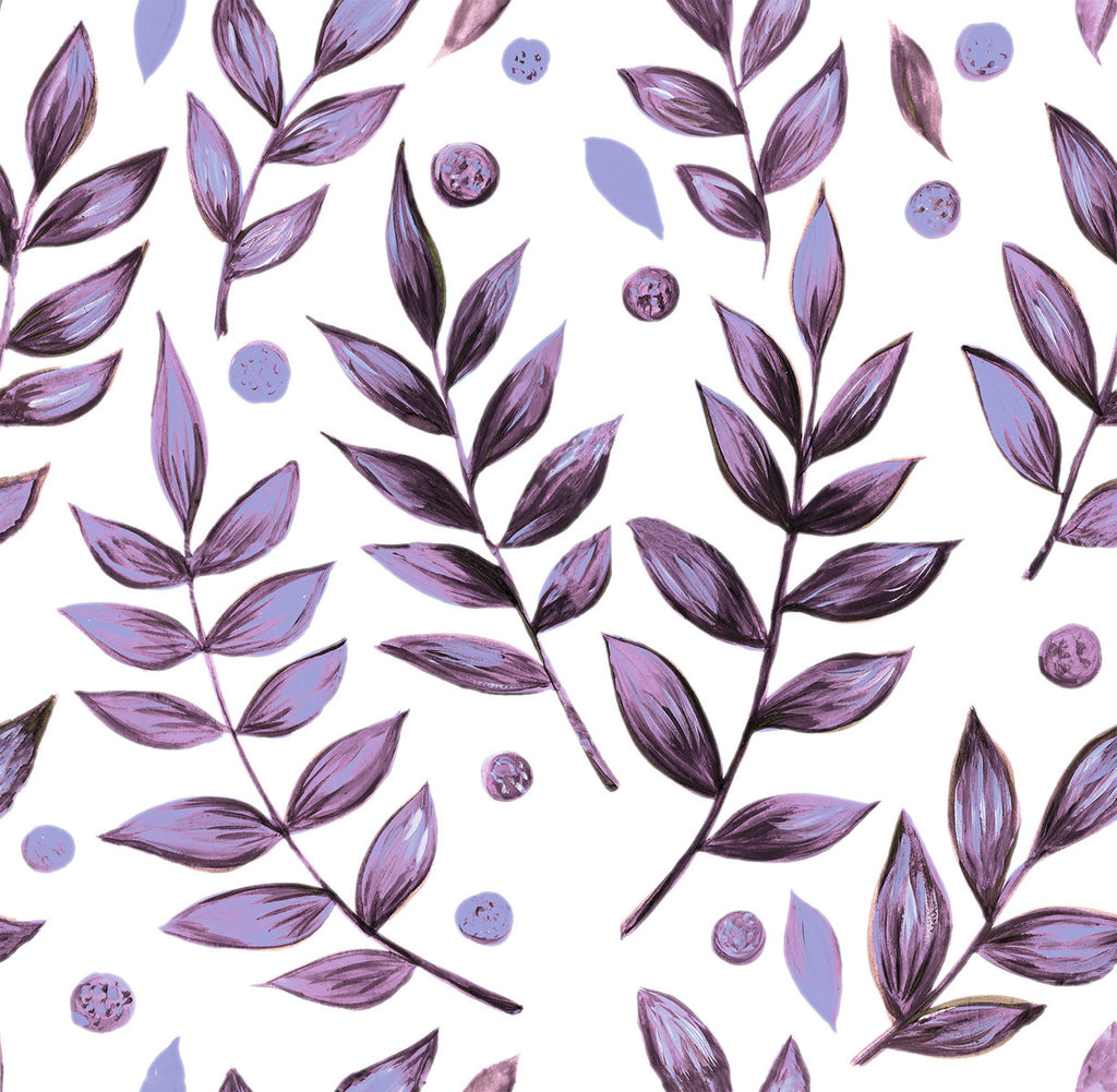 Lilac Leaves Wallpaper uniQstiQ Botanical
