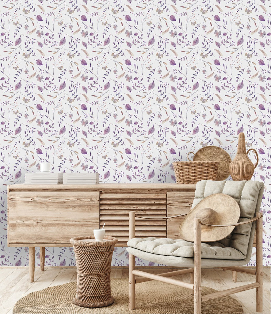 Lilac Botanic Wallpaper