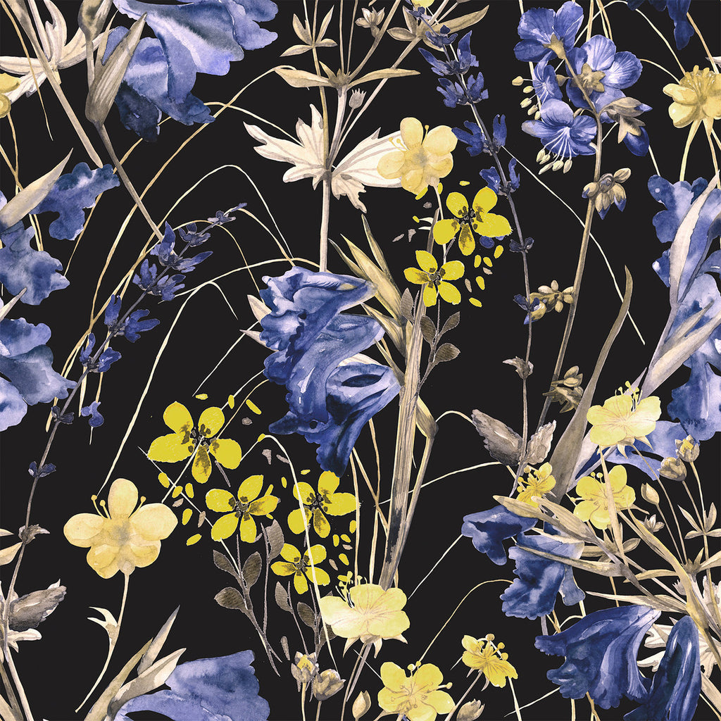 Dark Wildflowers Wallpaper  uniQstiQ Floral