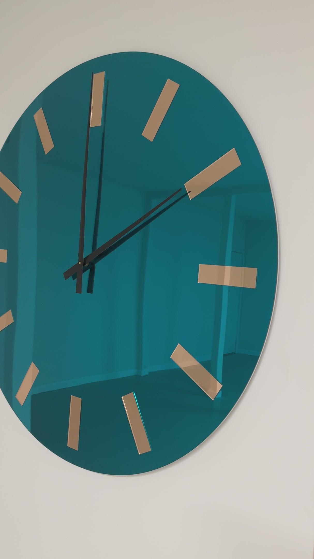 Oversized Mirrored Acrylic Wall Clock