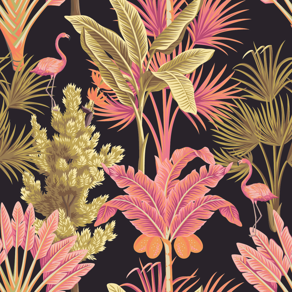 Pink and Gold Palms Wallpaper  uniQstiQ Tropical
