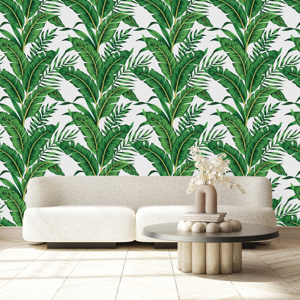 Palm Green Leaves Wallpaper  uniQstiQ Tropical
