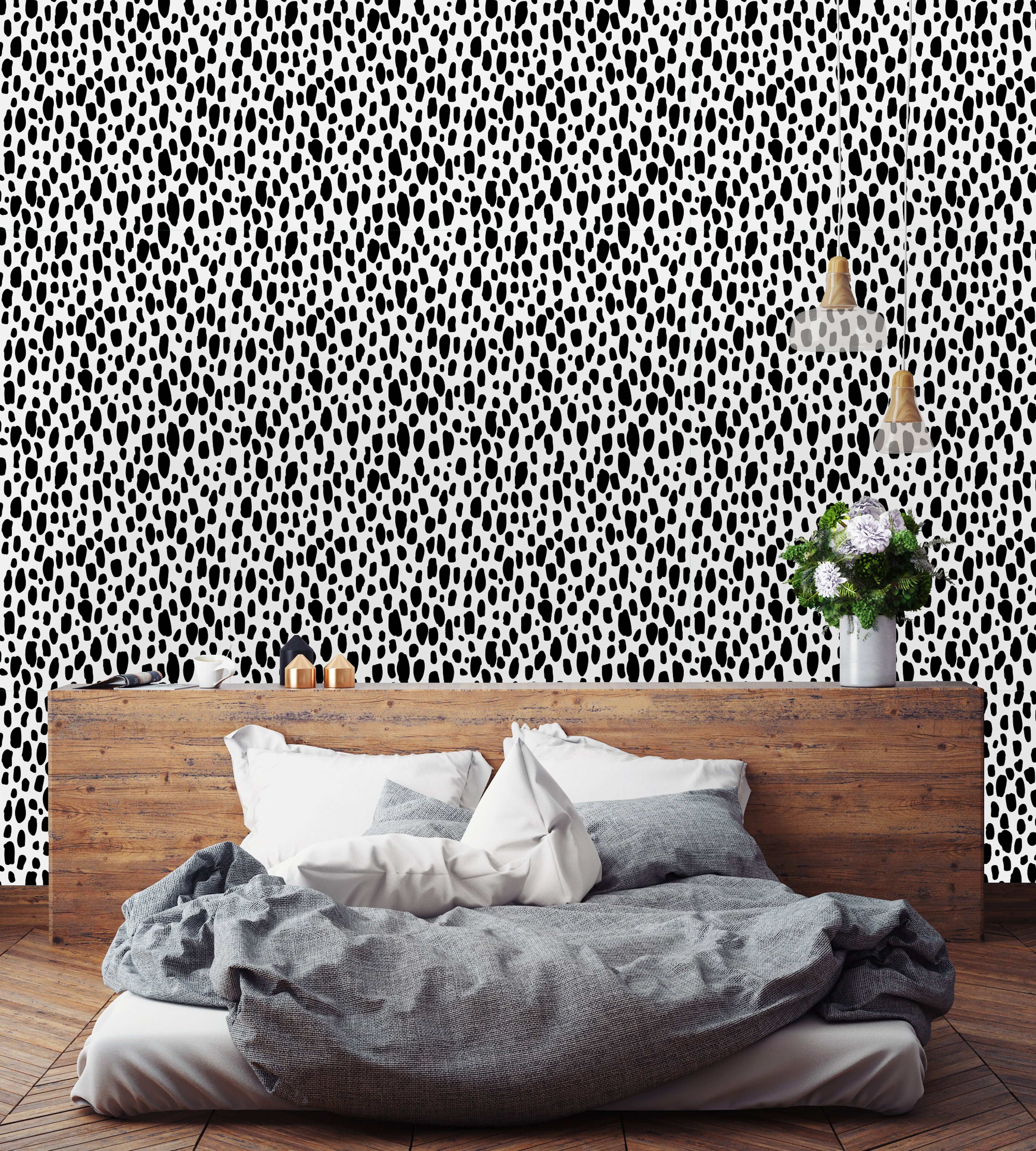 Download Sleek Black Leopard Print Wallpaper