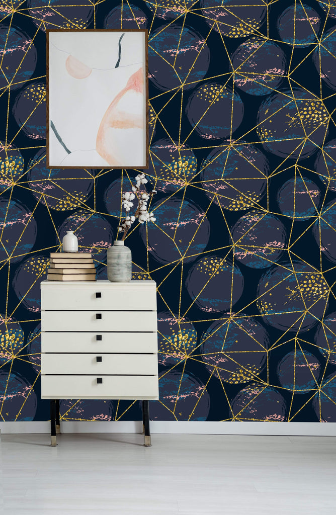 uniQstiQ Geometric Abstract Cosmic Pattern Wallpaper Wallpaper