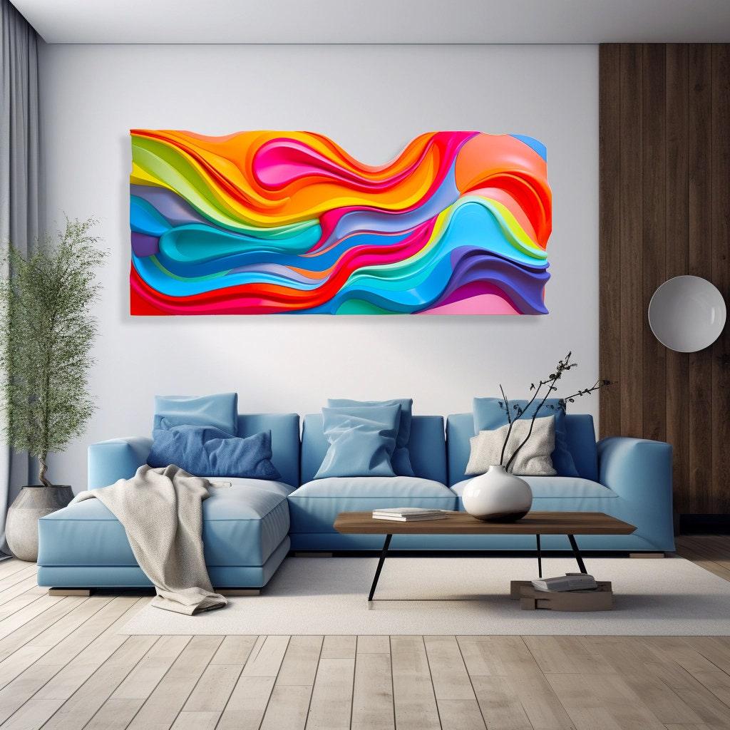 Abstract Wall Art Wall Art Prints Large Modern Colorful Wall Art Artwork Home Decor Pop Art Sculpture uniqstiq Plexiglass Art Printed