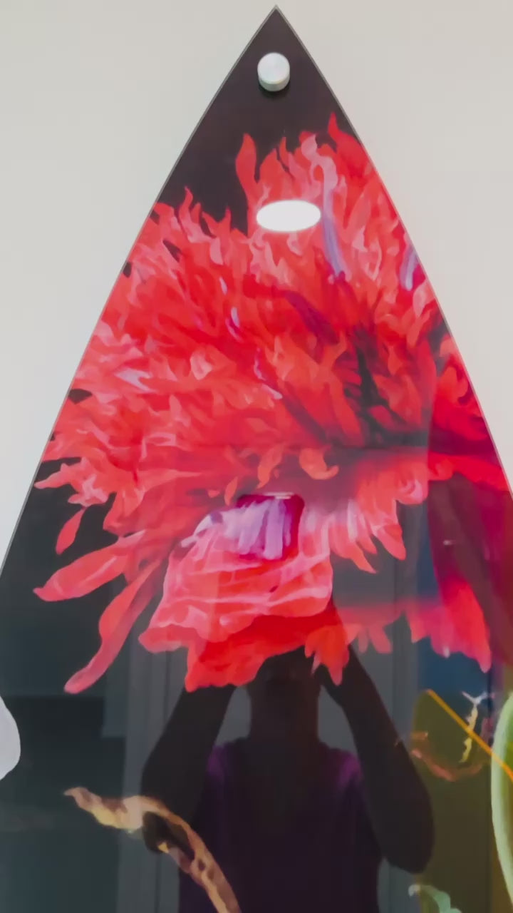 Beautiful Field Flowers Acrylic Surfboard Wall Art