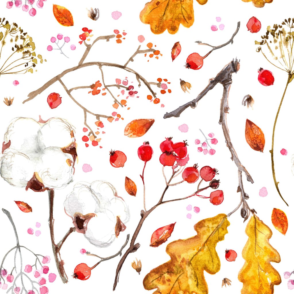 uniQstiQ Botanical Autumn Leaves Wallpaper Wallpaper