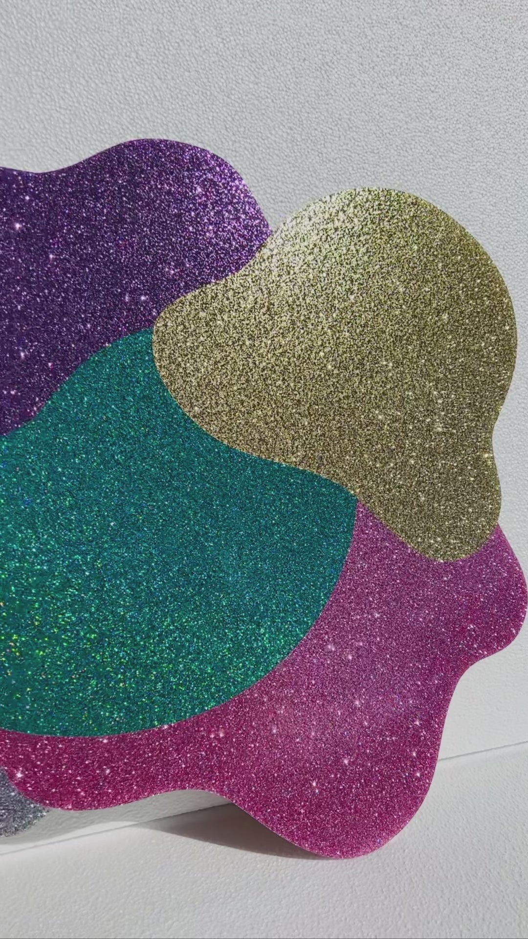 Glitter Abstract Art Wall Decor Wall Sculpture