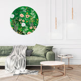 Beautiful Field Flowers Mirrored Acrylic Circles Contemporary Home DǸcor Printed acrylic 