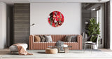 Beautiful Field Flowers Mirrored Acrylic Circles Contemporary Home DǸcor Printed acrylic 