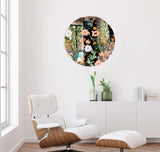 Beautiful Field Flowers Mirrored Acrylic Circles Contemporary Home DǸcor Printed acrylic 