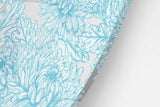 Blue Asters Printed Transparent Acrylic Circle - uniqstiq