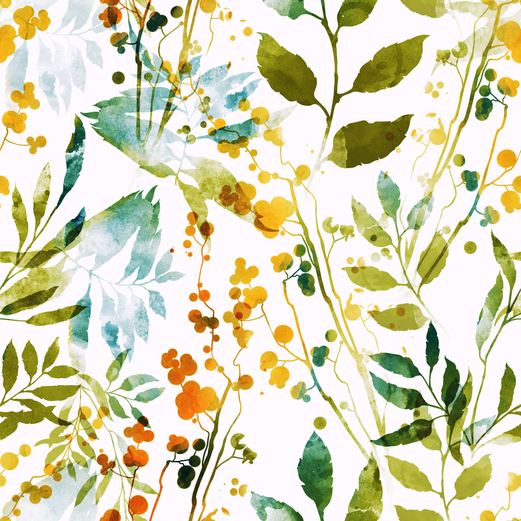 uniQstiQ Botanical Boho Leaves Wallpaper Wallpaper