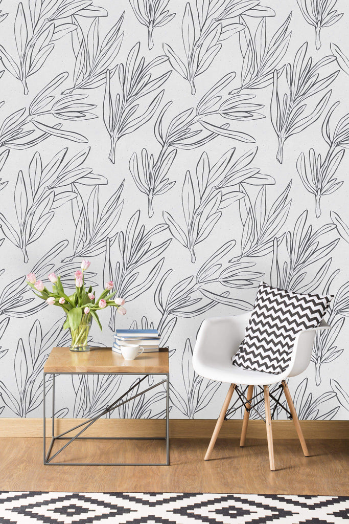 uniQstiQ Floral Botanical Pattern Wallpaper Wallpaper