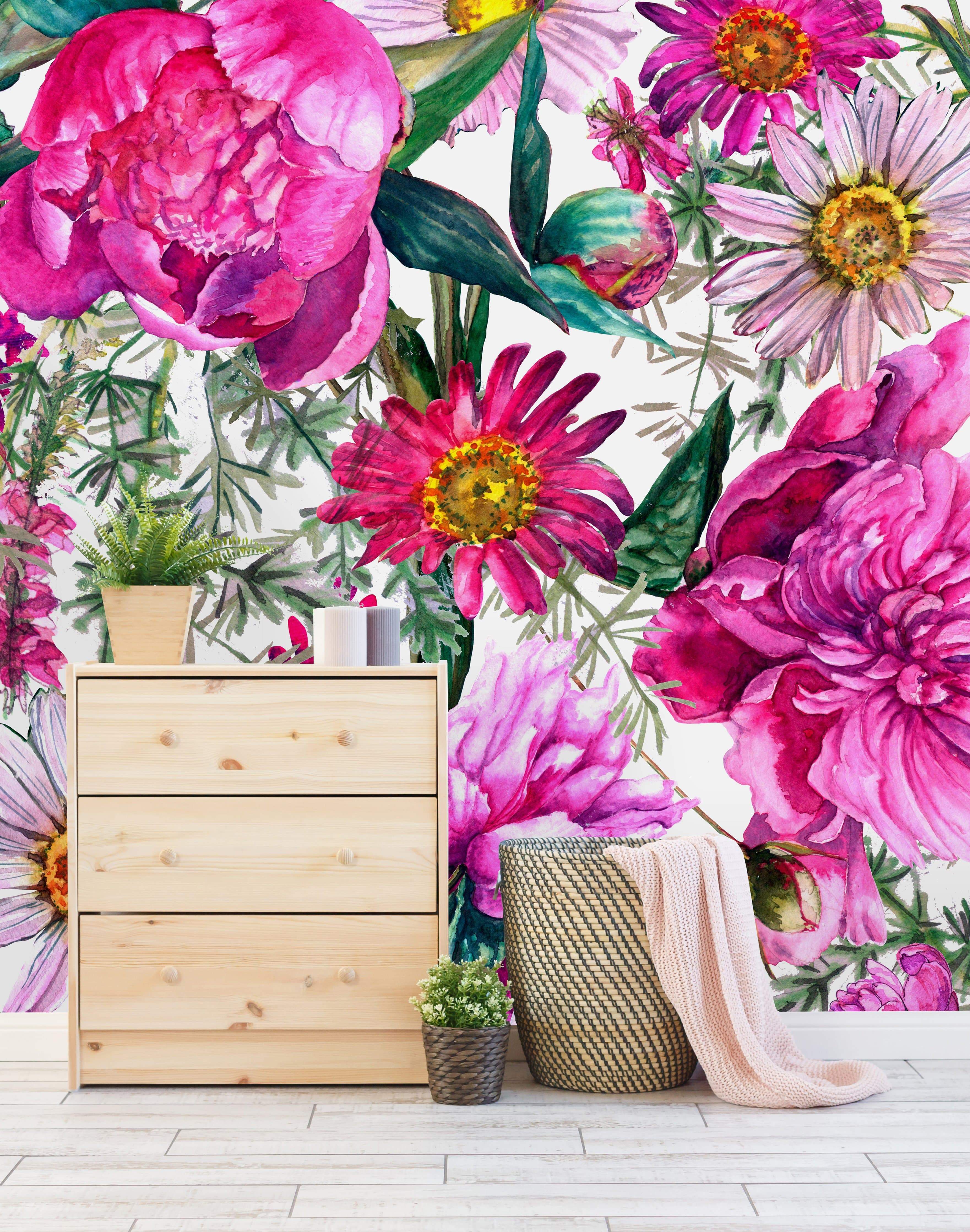 Floral wallpaper  wall murals to add romance to your room  Feathr