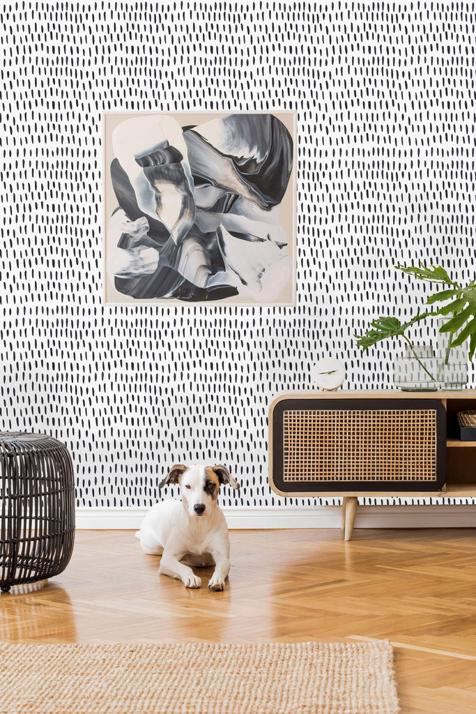uniQstiQ Geometric Brushstrokes Pattern Wallpaper Wallpaper