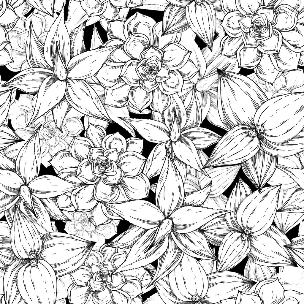Black and White Floral Wallpaper  uniQstiQ Floral